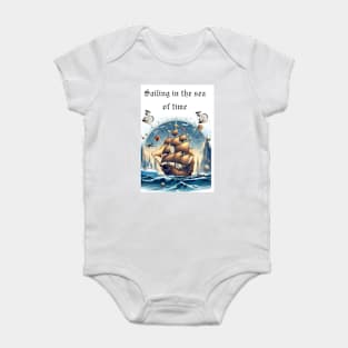 Sailing in the sea of time Baby Bodysuit